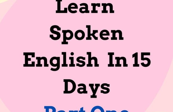 Learn Spoken English In 15 Days- Part 1