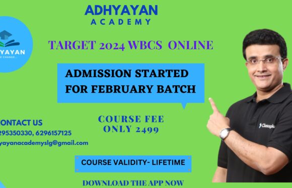 Adhyayan Academy Online WBCS Course Target 2024- FEE Only Rs 2499/-